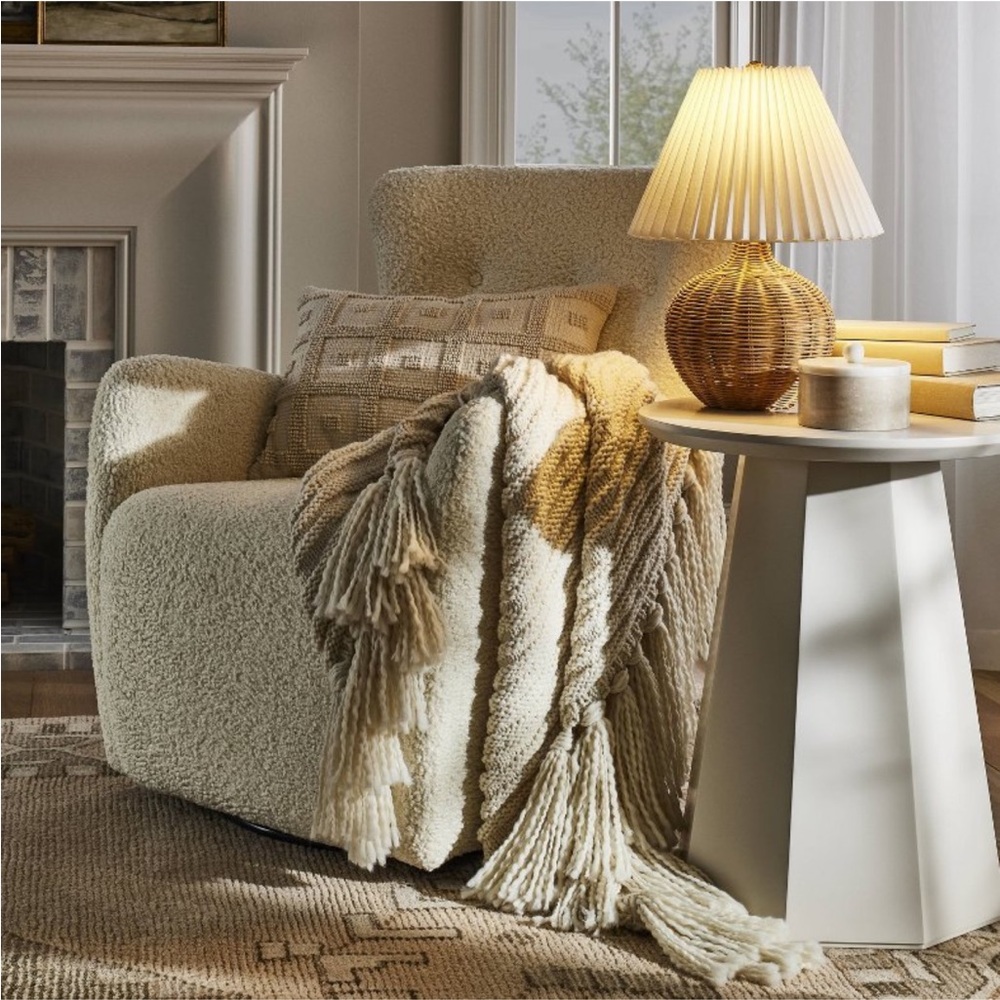 Natural Wicker Table Lamp Brown - Threshold designed with Studio McGee - Picture 2 of 5